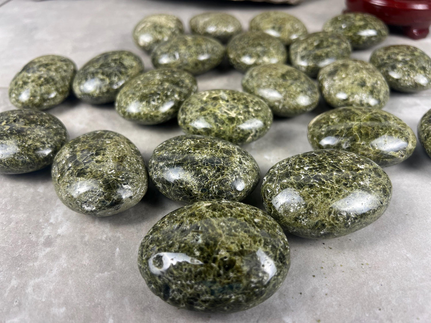 Polished Afghan Green Scapolite Palm Stone: Anxiety Worry Meditation Decor Birthday Gift Home Decor Worry Pocket Stress Anxiety Palm Stone