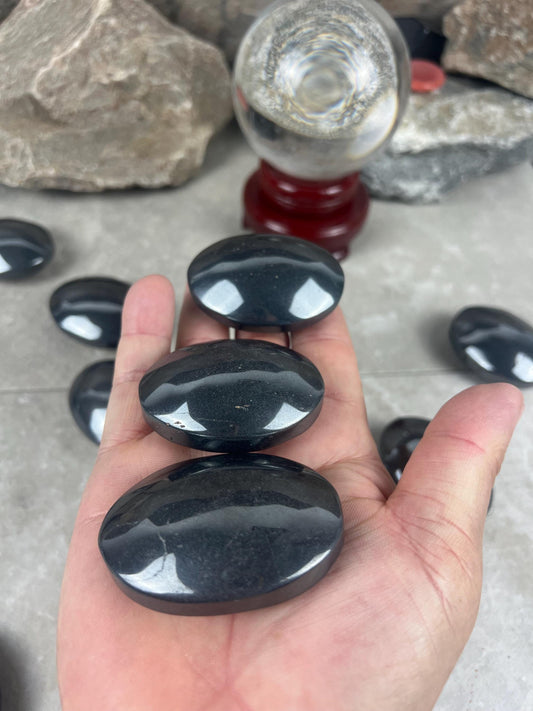 Pilbara Australian Dense Polished Hematite Palm Stone Anxiety Worry Meditation Decor Home Decor Worry Pocket Stress Anxiety Palm Stone