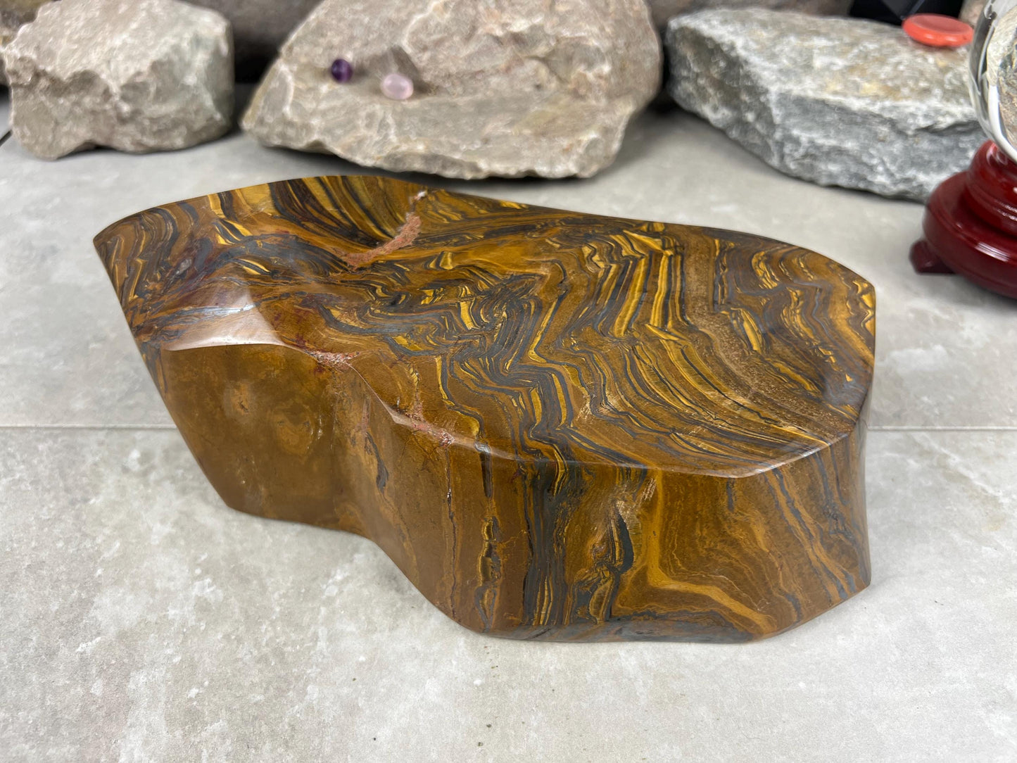 Rare Soecimen Tiger Natural Crystal Home Decor Raw Cluster Holiday Decor Thanksgiving Table