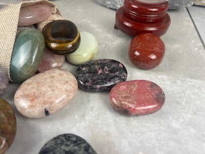 Random Pull Mystery Crystal Pick Full Sized Palm Stone for Anxiety, Worry w/video