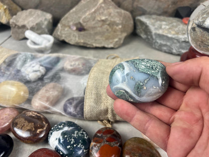 Random Pull Mystery Crystal Pick Full Sized Palm Stone for Anxiety, Worry w/video