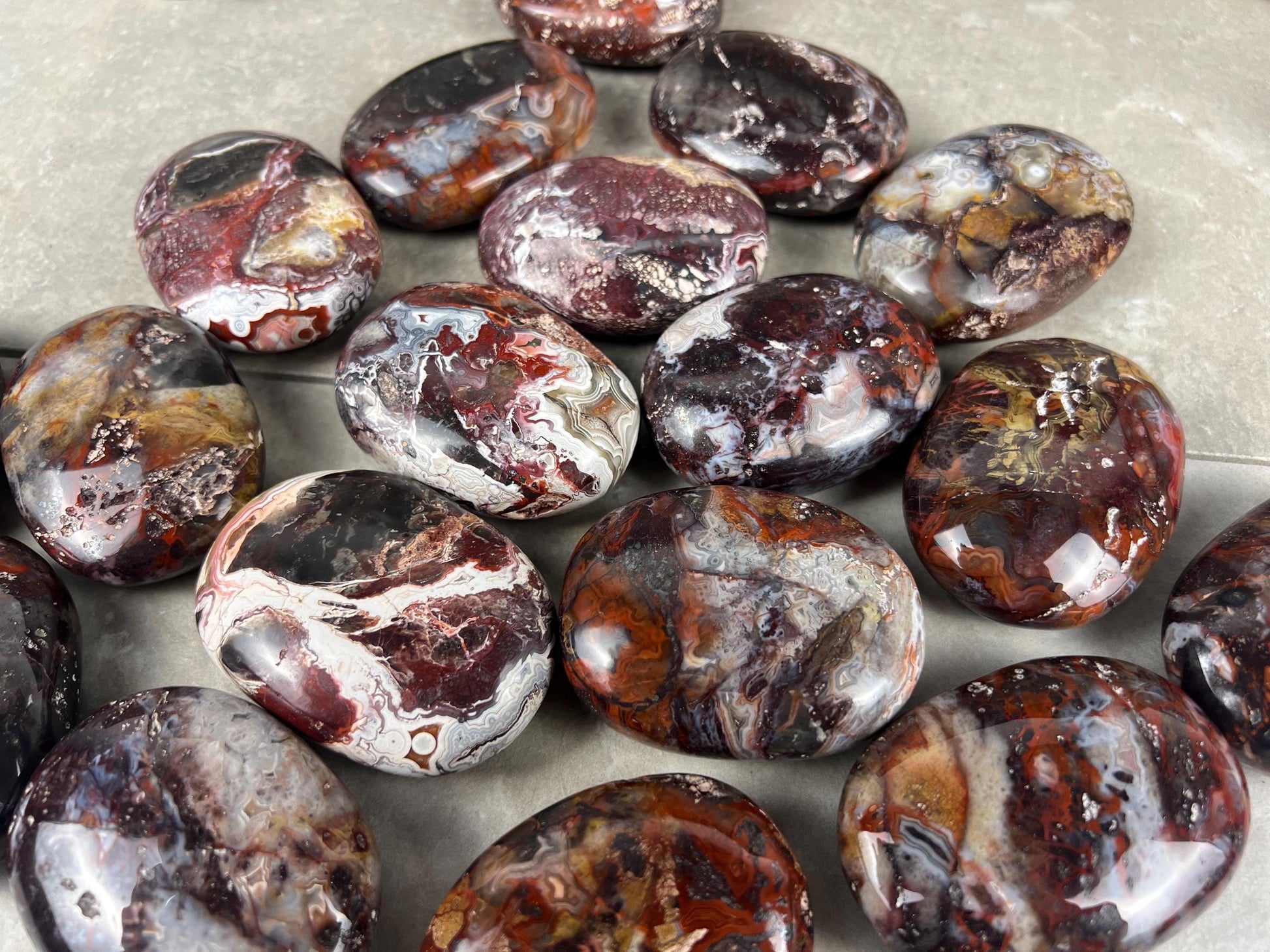Large Laughter Stone Palm Stone Mexican Agate Money Polished Crystal Worry Distraction Home Decor Worry Pocket Stress Anxiety Palm Stone