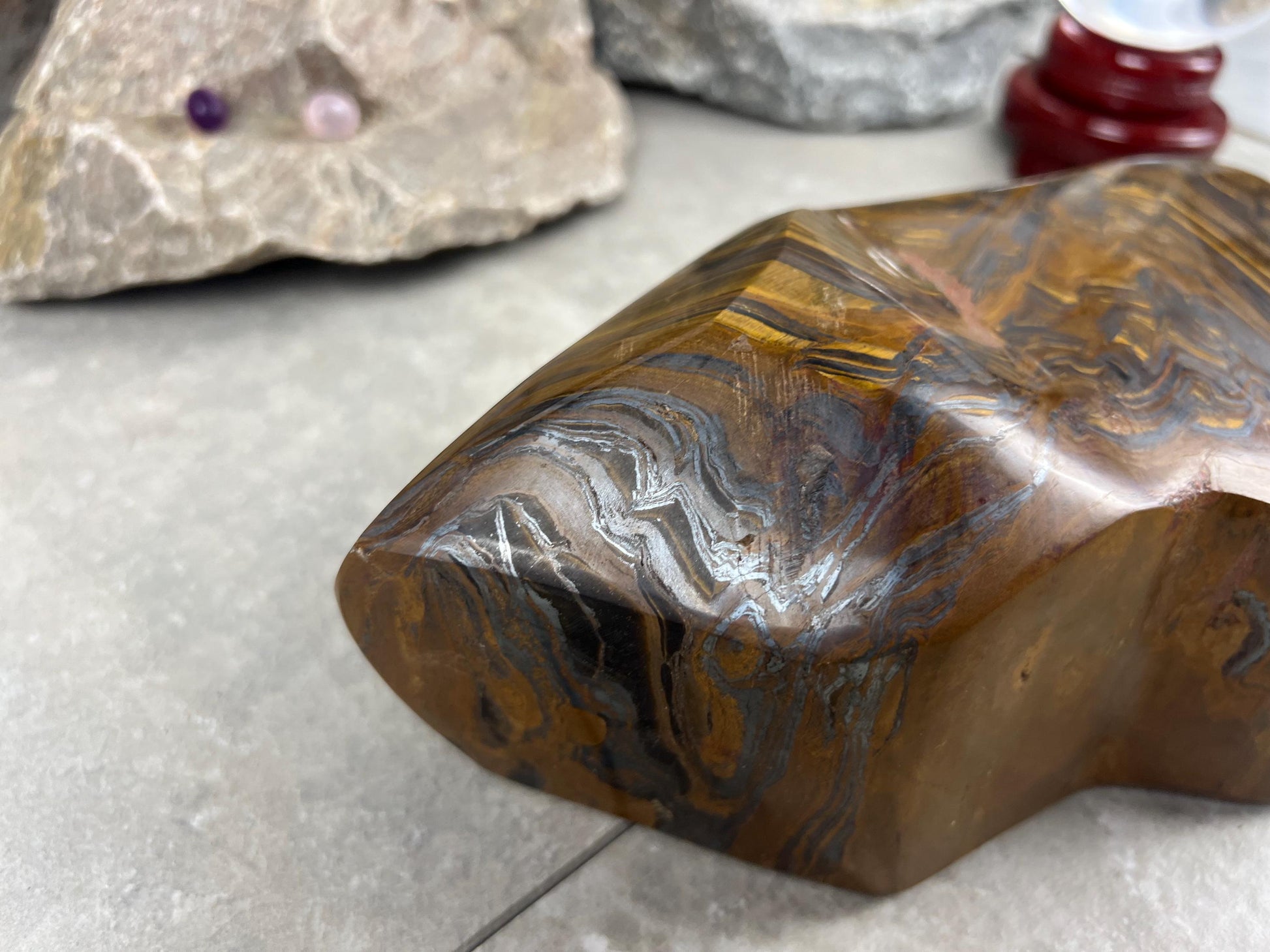 Rare Soecimen Tiger Natural Crystal Home Decor Raw Cluster Holiday Decor Thanksgiving Table