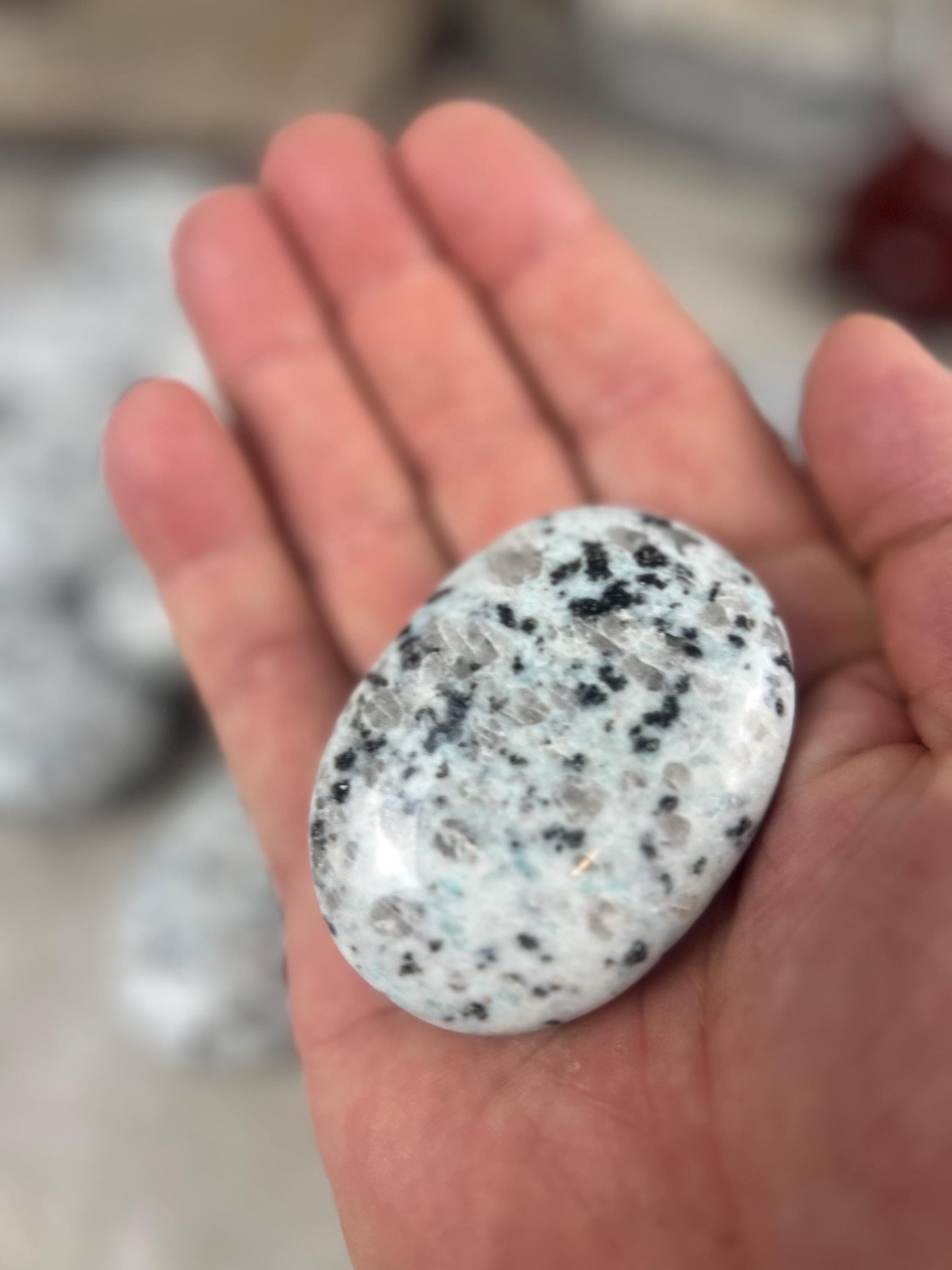 North Coast New Zealand Sesame Jasper Palm Natural Crystal Polished Worry Stone Home Decor Anxiety Pocket Distraction Meditation Christmas