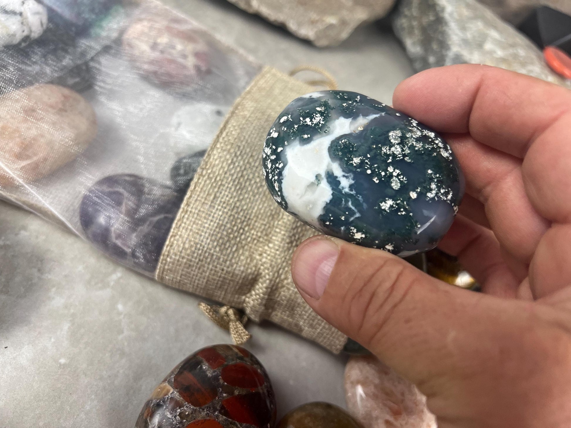 Random Pull Mystery Crystal Pick Full Sized Palm Stone for Anxiety, Worry w/video
