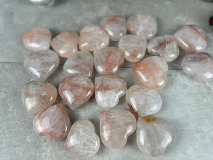 Rare African Lithium Quartz Polished Crystal Hearts Worry Stone Pocket Palm Home Decor Worry Pocket Stress Anxiety Palm Stone