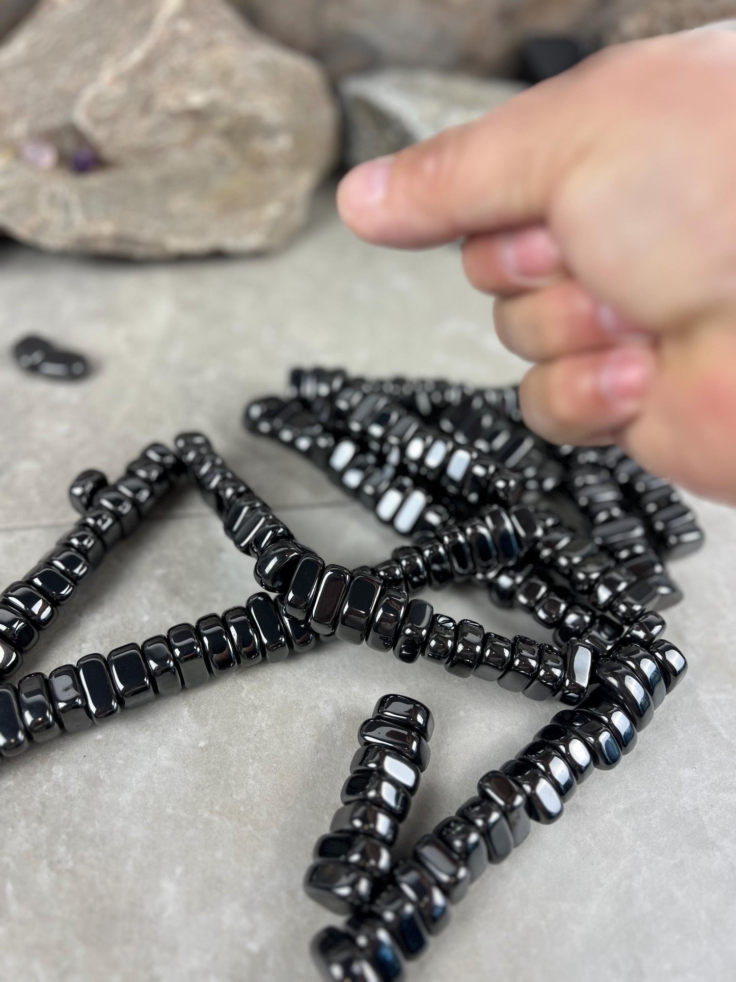 Magnetic Magnetite Tumble Stones Anxiety Worry Meditation Decor Home Decor Worry Pocket Stress Anxiety Palm Stone