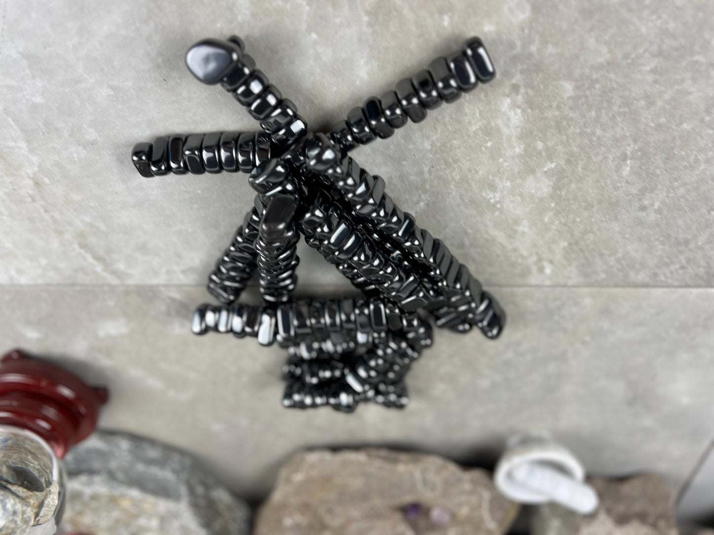 Magnetic Magnetite Tumble Stones Anxiety Worry Meditation Decor Home Decor Worry Pocket Stress Anxiety Palm Stone