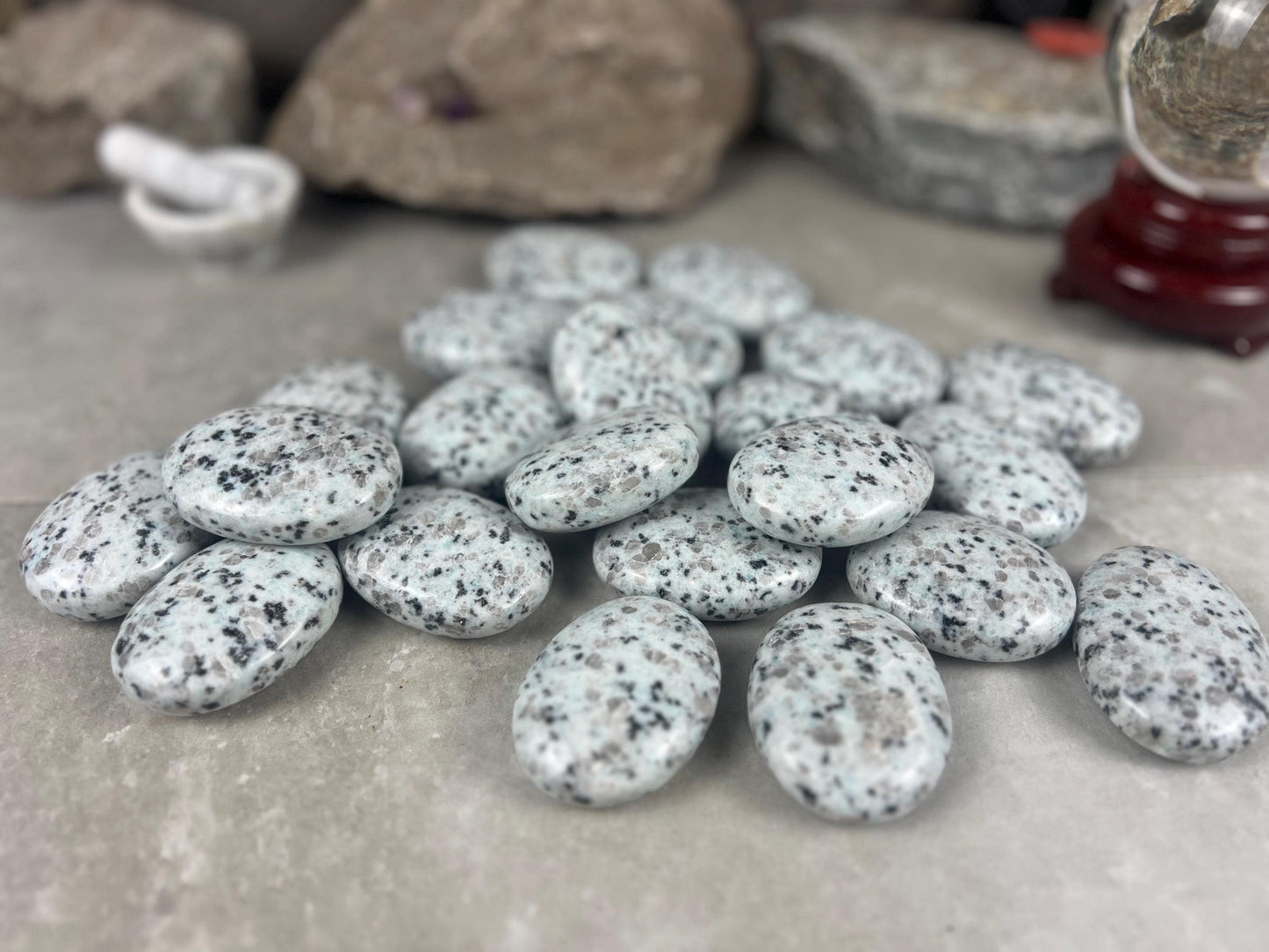 North Coast New Zealand Sesame Jasper Palm Natural Crystal Polished Worry Stone Home Decor Anxiety Pocket Distraction Meditation Christmas