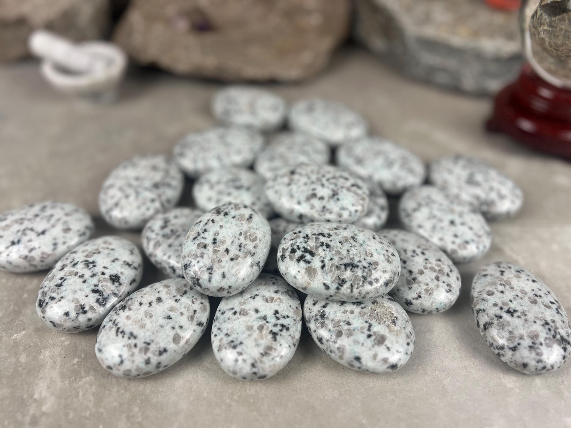 North Coast New Zealand Sesame Jasper Palm Natural Crystal Polished Worry Stone Home Decor Anxiety Pocket Distraction Meditation Christmas