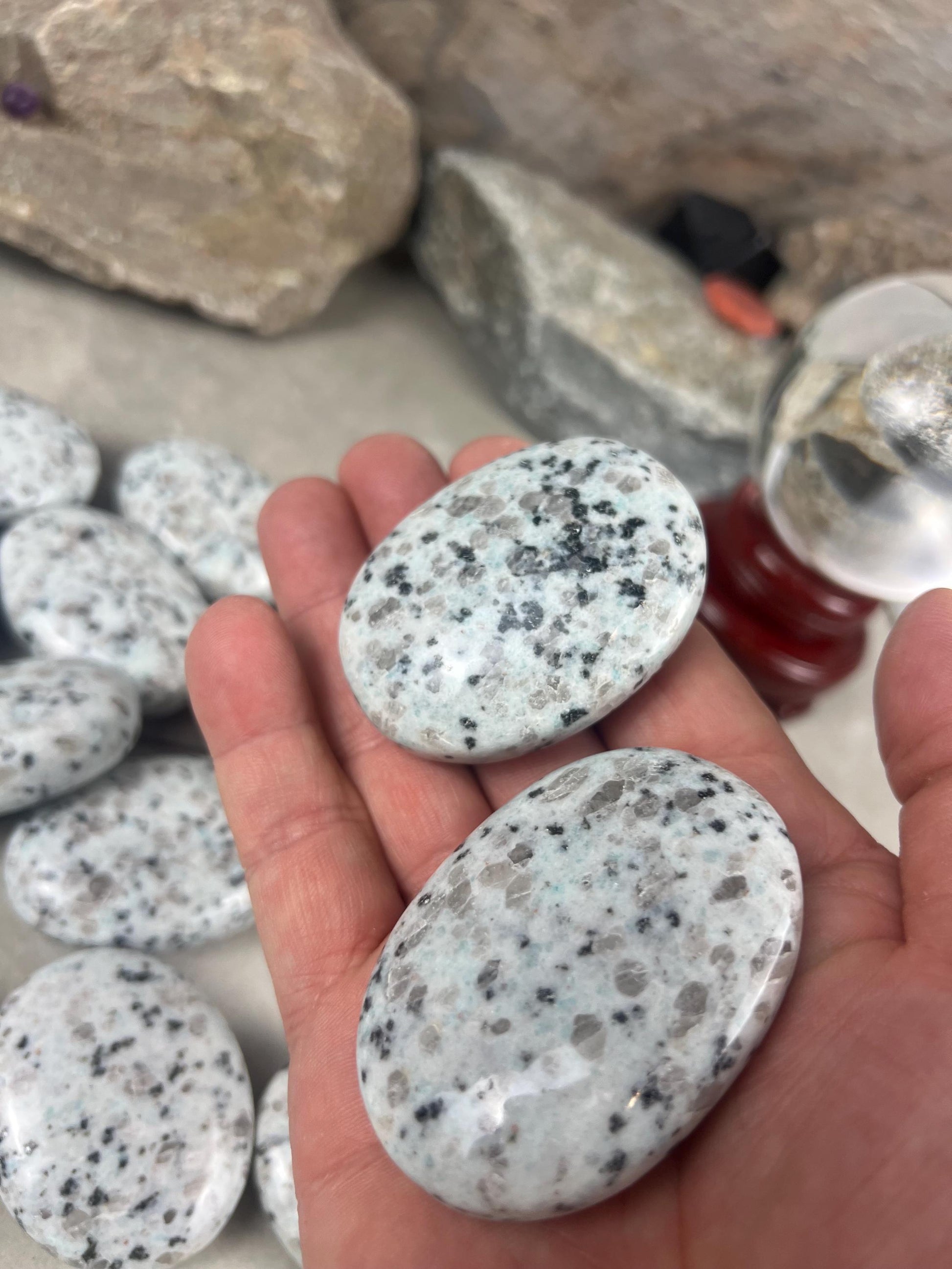 North Coast New Zealand Sesame Jasper Palm Natural Crystal Polished Worry Stone Home Decor Anxiety Pocket Distraction Meditation Christmas
