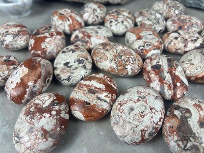 Large Crazy Agate Stone Palm Stone Mexican Agate Money Polished Crystal Worry Distraction