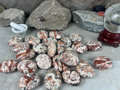 Large Crazy Agate Stone Palm Stone Mexican Agate Money Polished Crystal Worry Distraction