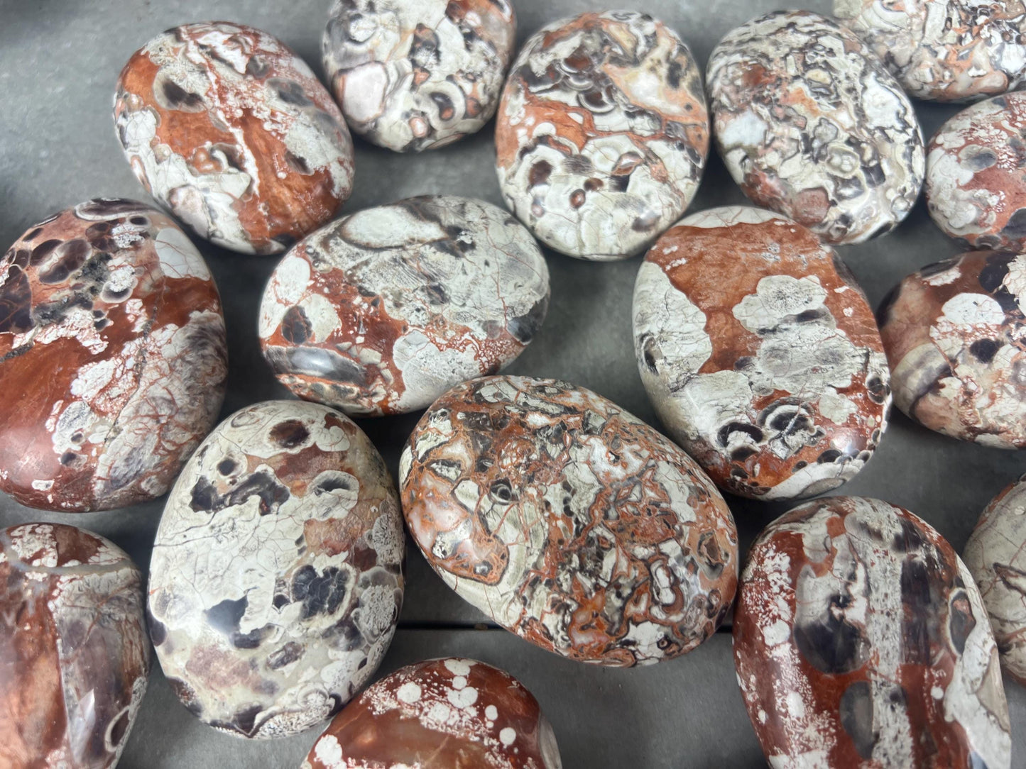 Large Crazy Agate Stone Palm Stone Mexican Agate Money Polished Crystal Worry Distraction