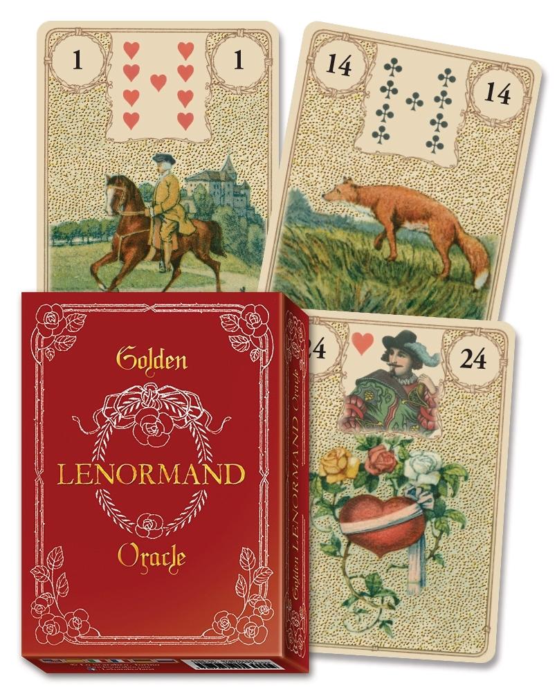 Golden Lenormand Oracle Card Deck 78 Cards Fully Licensed and Original Inclusive Tarot Deck Guidebook Home Decor Gift