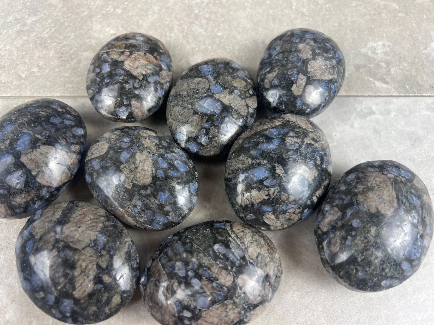 Texas Llanite Palm Stone Polished Crystal for Stress Relief Home Decor Home Decor Anxiety Pocket