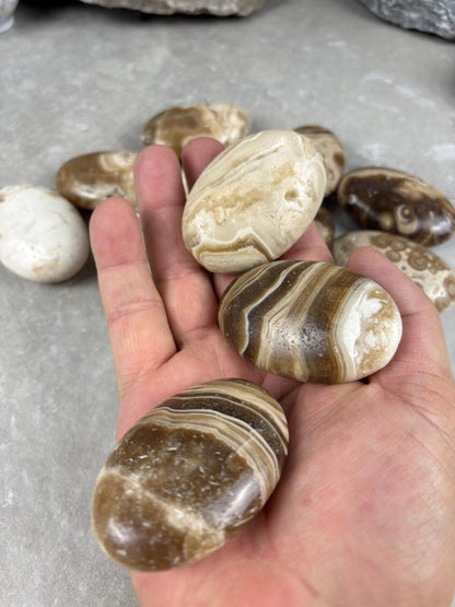 Caramel Quartz Calcite Polished Crystal for Anxiety & Focus Home Decor Worry Pocket Stress Anxiety Palm Stone