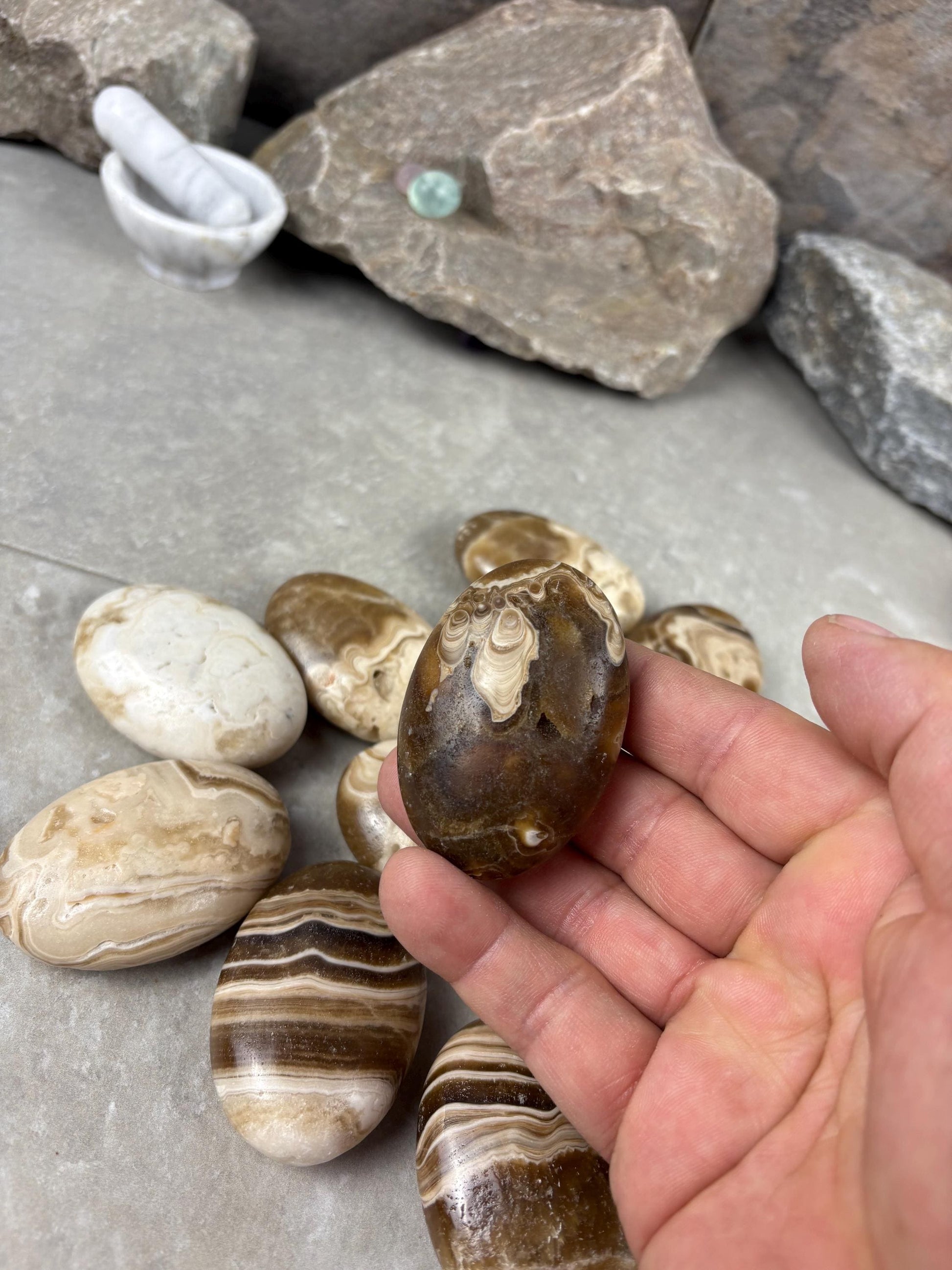Caramel Quartz Calcite Polished Crystal for Anxiety & Focus Home Decor Worry Pocket Stress Anxiety Palm Stone