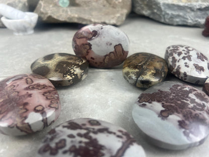 Coffee Bean Jasper Palm Stone Polished Crystal Worry Anxiety Distraction Pocket Stone