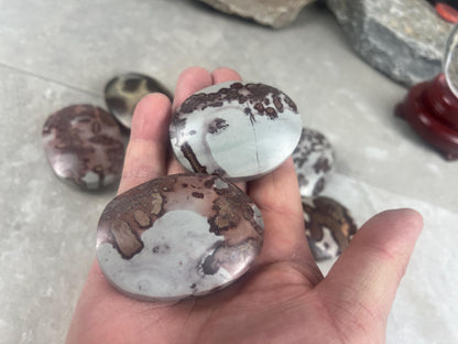 Coffee Bean Jasper Palm Stone Polished Crystal Worry Anxiety Distraction Pocket Stone