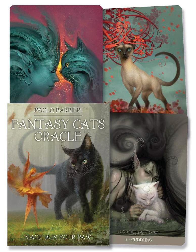 Cats Fantasy Oracle Vivid Imagery Cat Cards Fully Licensed and Original Inclusive Tarot Deck Guidebook Home Decor Gift