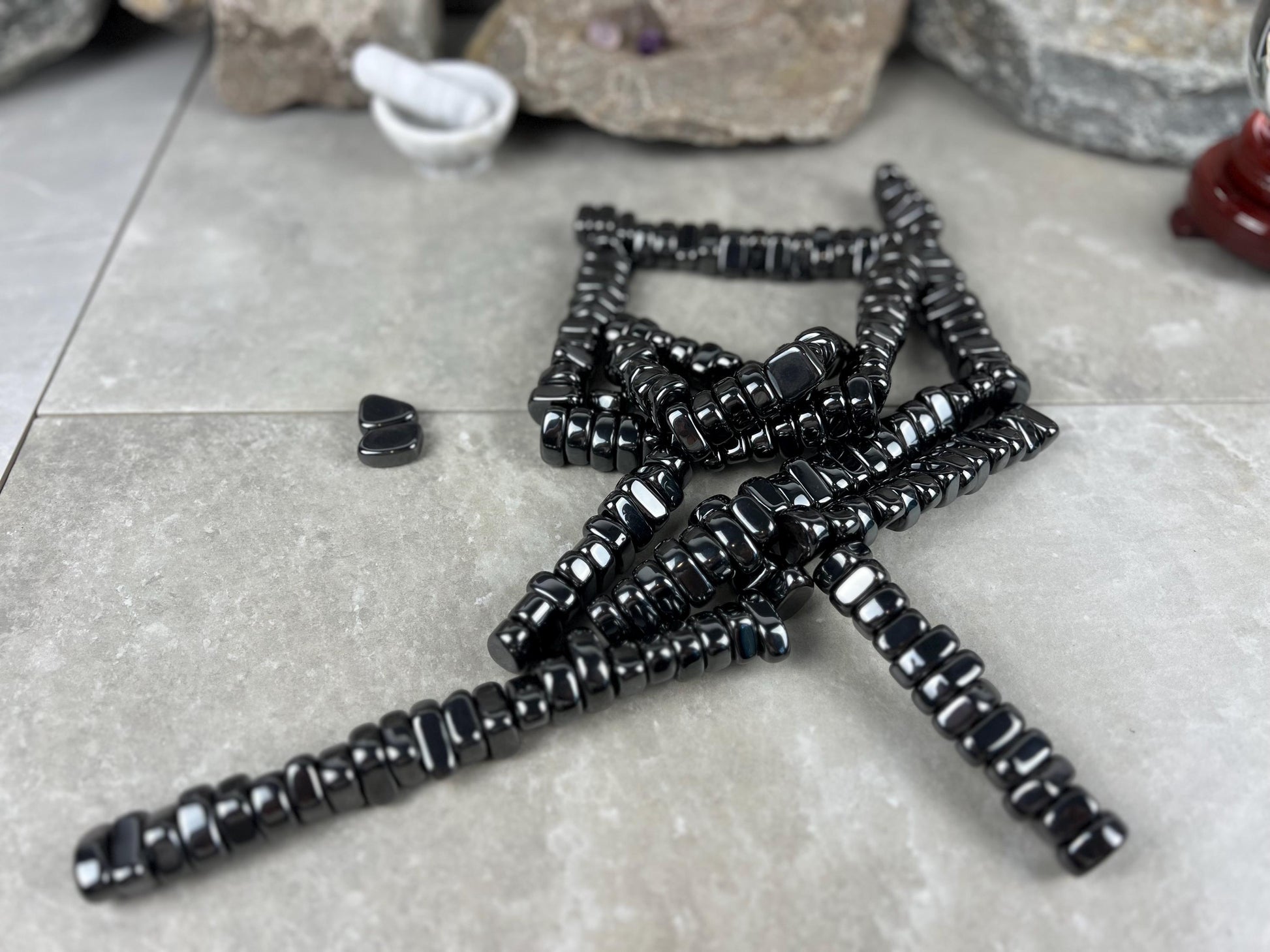 Magnetic Magnetite Tumble Stones Anxiety Worry Meditation Decor Home Decor Worry Pocket Stress Anxiety Palm Stone