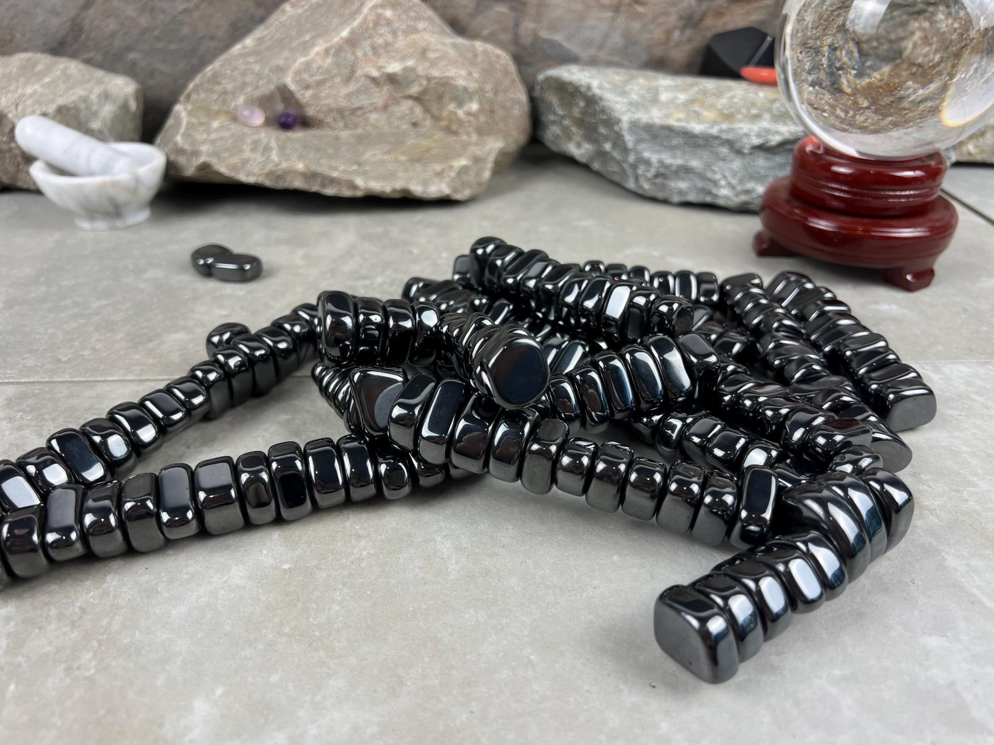 Magnetic Magnetite Tumble Stones Anxiety Worry Meditation Decor Home Decor Worry Pocket Stress Anxiety Palm Stone