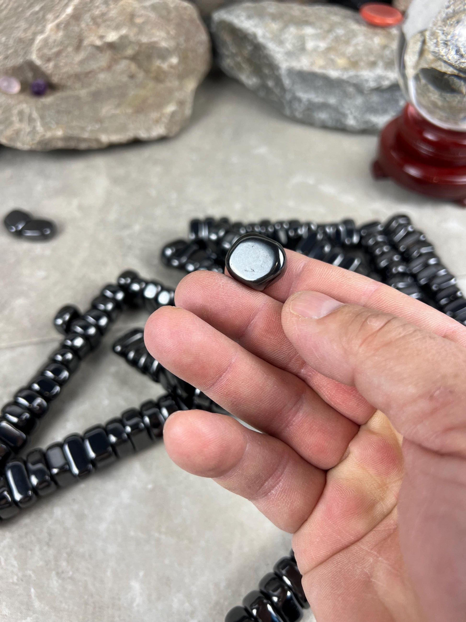 Magnetic Magnetite Tumble Stones Anxiety Worry Meditation Decor Home Decor Worry Pocket Stress Anxiety Palm Stone