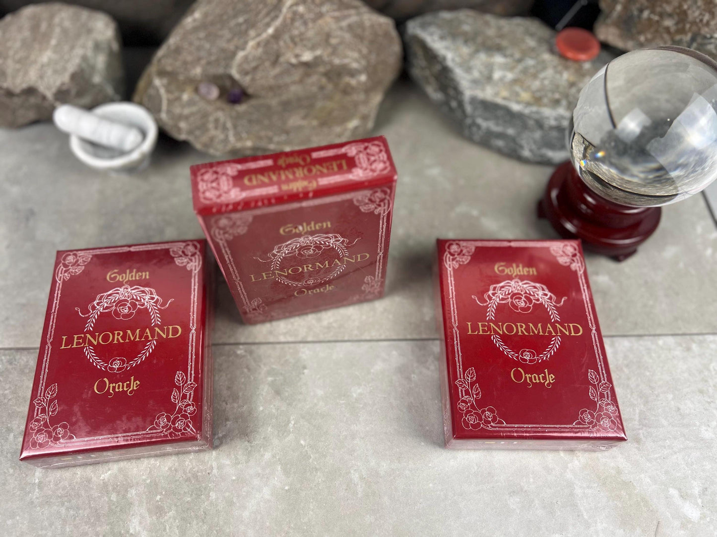 Golden Lenormand Oracle Card Deck 78 Cards Fully Licensed and Original Inclusive Tarot Deck Guidebook Home Decor Gift