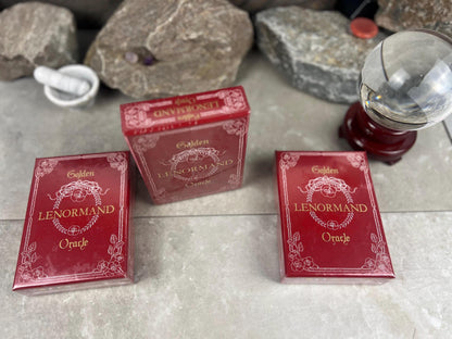 Golden Lenormand Oracle Card Deck 78 Cards Fully Licensed and Original Inclusive Tarot Deck Guidebook Home Decor Gift