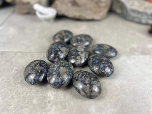 Texas Llanite Palm Stone Polished Crystal for Stress Relief Home Decor Home Decor Anxiety Pocket