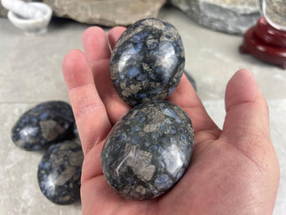 Texas Llanite Palm Stone Polished Crystal for Stress Relief Home Decor Home Decor Anxiety Pocket