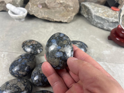 Texas Llanite Palm Stone Polished Crystal for Stress Relief Home Decor Home Decor Anxiety Pocket