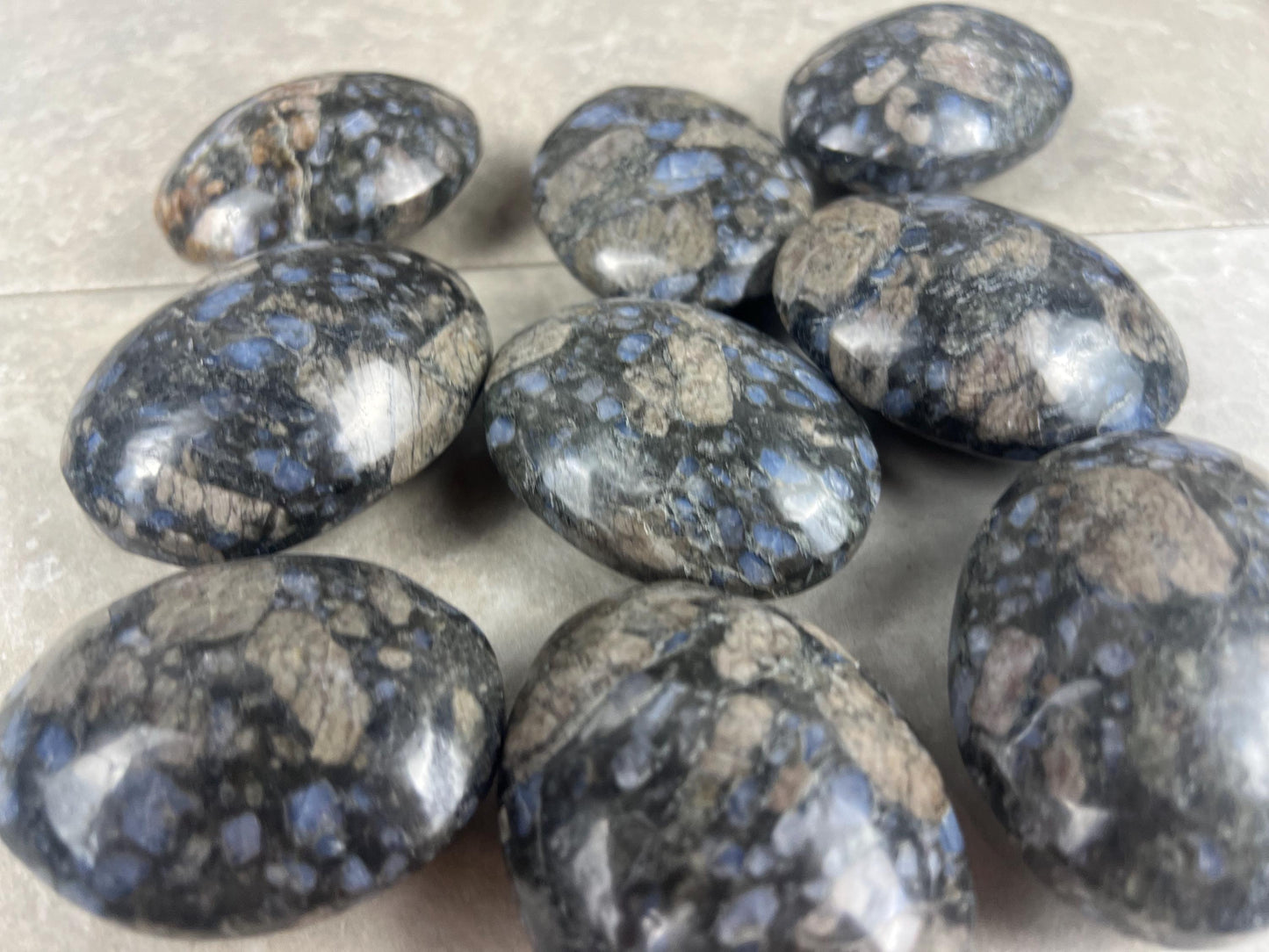 Texas Llanite Palm Stone Polished Crystal for Stress Relief Home Decor Home Decor Anxiety Pocket