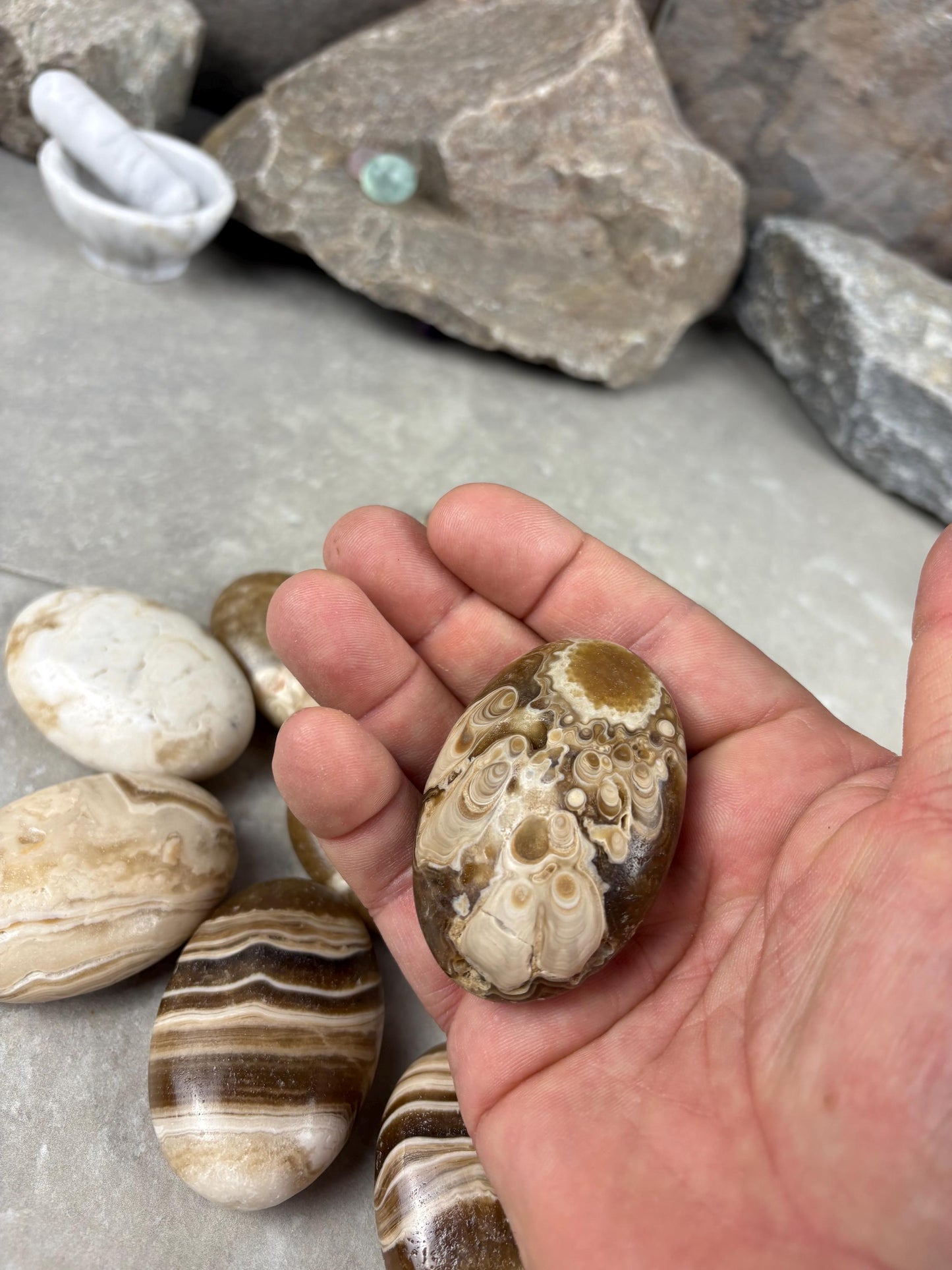 Caramel Quartz Calcite Polished Crystal for Anxiety & Focus Home Decor Worry Pocket Stress Anxiety Palm Stone