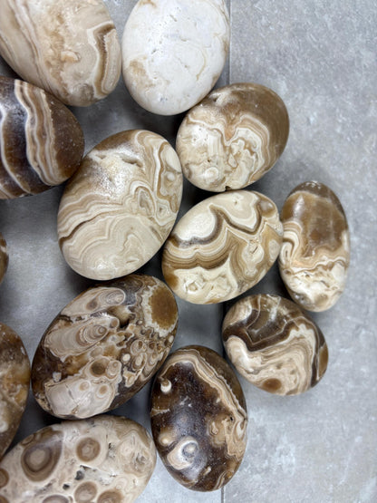 Caramel Quartz Calcite Polished Crystal for Anxiety & Focus Home Decor Worry Pocket Stress Anxiety Palm Stone