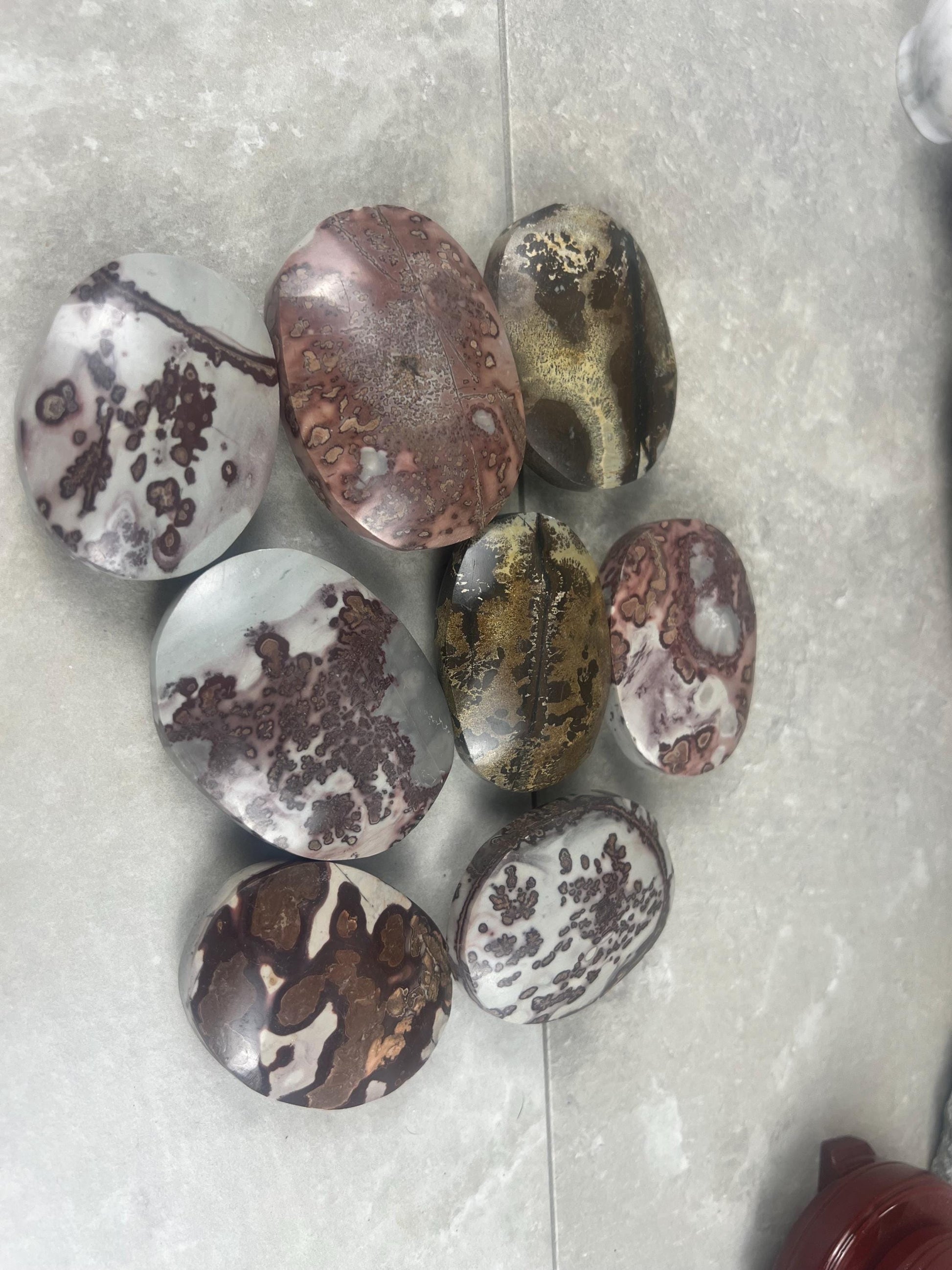 Coffee Bean Jasper Palm Stone Polished Crystal Worry Anxiety Distraction Pocket Stone