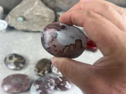 Coffee Bean Jasper Palm Stone Polished Crystal Worry Anxiety Distraction Pocket Stone