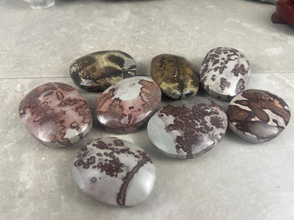 Coffee Bean Jasper Palm Stone Polished Crystal Worry Anxiety Distraction Pocket Stone