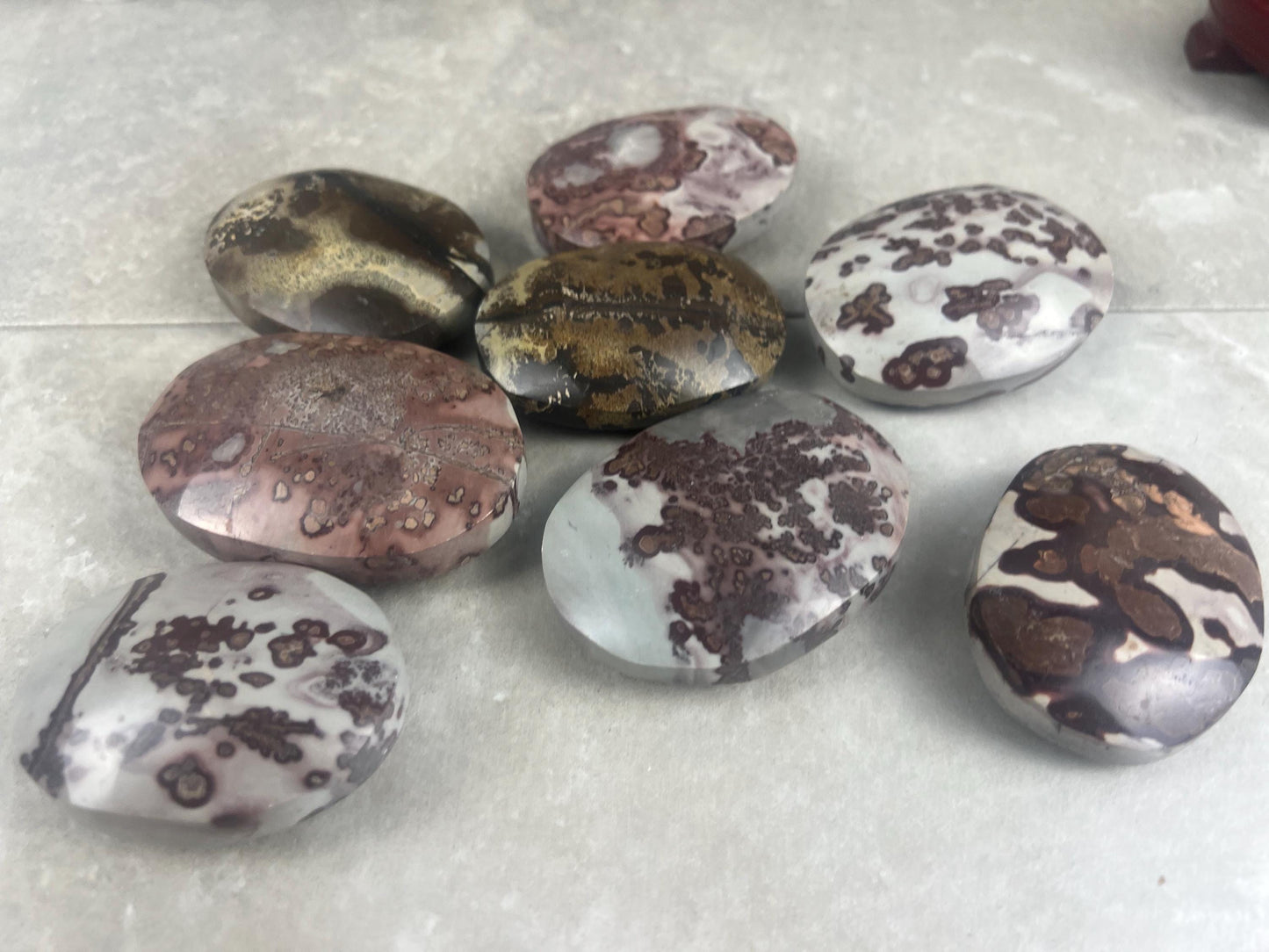 Coffee Bean Jasper Palm Stone Polished Crystal Worry Anxiety Distraction Pocket Stone