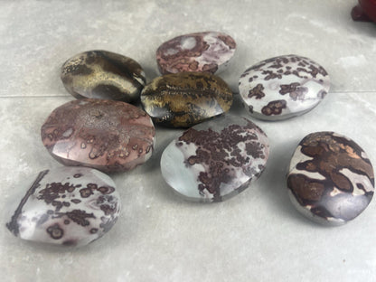 Coffee Bean Jasper Palm Stone Polished Crystal Worry Anxiety Distraction Pocket Stone