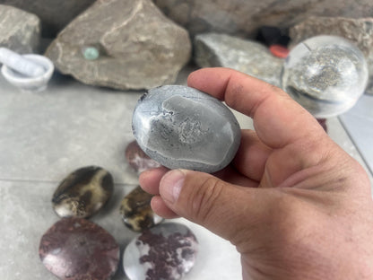 Coffee Bean Jasper Palm Stone Polished Crystal Worry Anxiety Distraction Pocket Stone