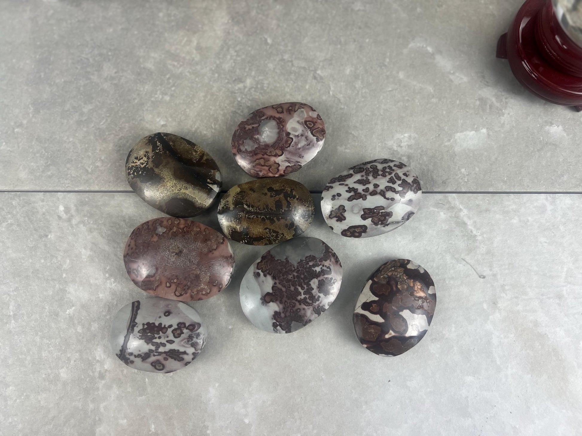 Coffee Bean Jasper Palm Stone Polished Crystal Worry Anxiety Distraction Pocket Stone