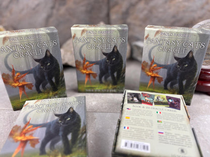 Cats Fantasy Oracle Vivid Imagery Cat Cards Fully Licensed and Original Inclusive Tarot Deck Guidebook Home Decor Gift