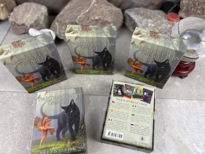 Cats Fantasy Oracle Vivid Imagery Cat Cards Fully Licensed and Original Inclusive Tarot Deck Guidebook Home Decor Gift