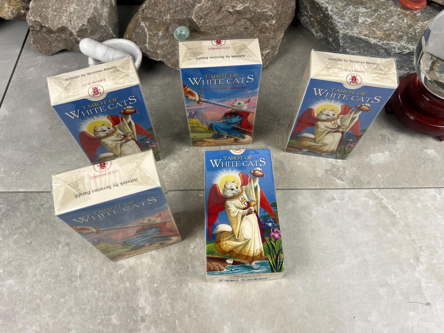 Tarot of the White Cats Card Deck 78 Cards Fully Licensed and Original Inclusive Tarot Deck Guidebook Home Decor Gift