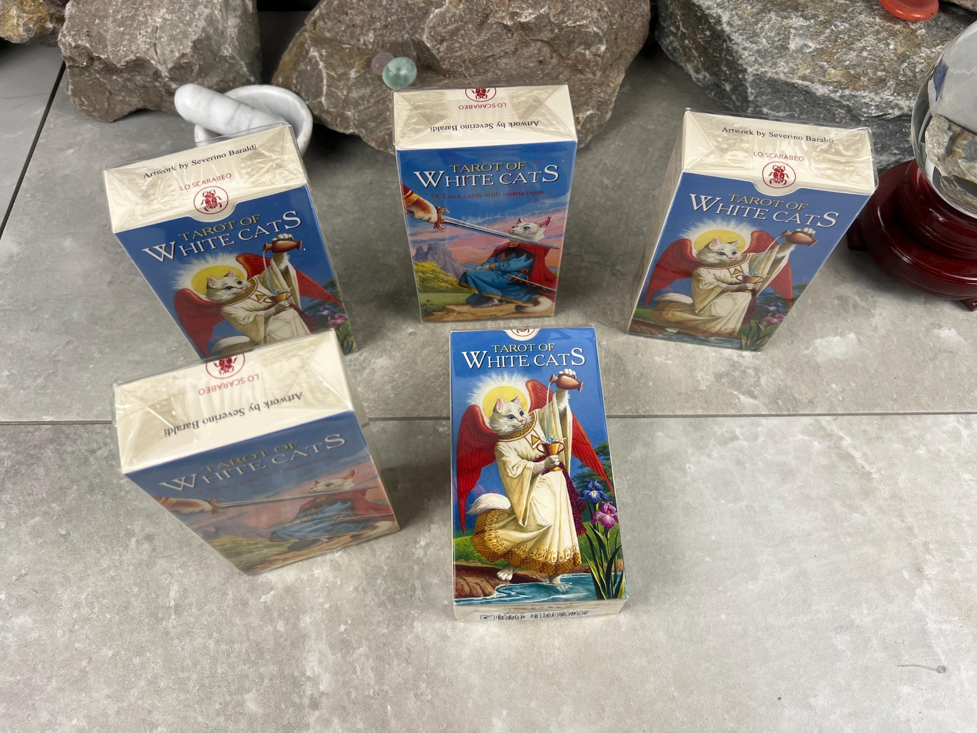 Tarot of the White Cats Card Deck 78 Cards Fully Licensed and Original Inclusive Tarot Deck Guidebook Home Decor Gift