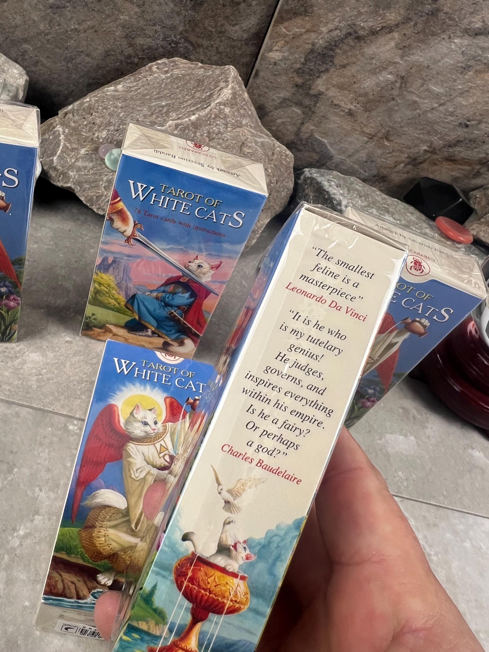 Tarot of the White Cats Card Deck 78 Cards Fully Licensed and Original Inclusive Tarot Deck Guidebook Home Decor Gift