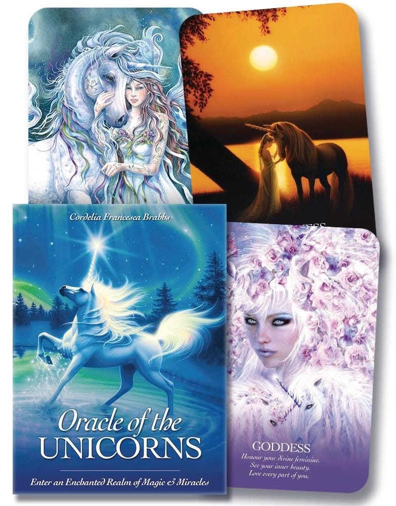 Oracle of the Unicorns 44 Cards Fully Licensed and Original Inclusive Tarot Deck 84-page Guidebook Home Decor Gift