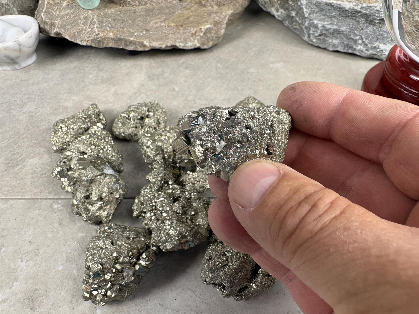 Iron Pyrite Crystal Cluster: Grade A Fools Gold, Home Decor